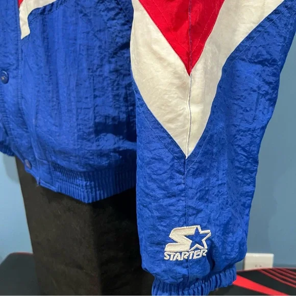 Vintage 90s NCAA Starter University of Kansas KU Jayhawks Full Zip Jacket Large - Picture 4 of 14